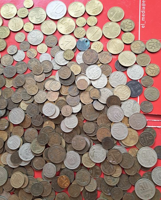 Стари български монети , стотинки 1962, 1974, 1988, 1989, 1990