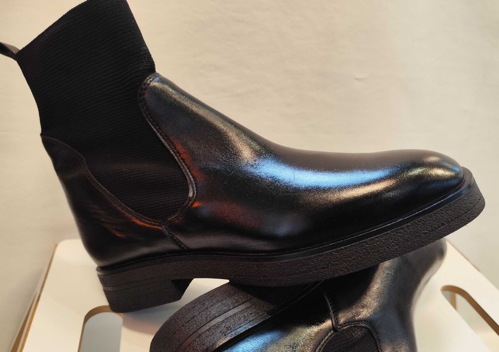 Ghete chelsea 40 40.5 plain toe Sartoria Artigianale piele naturala
