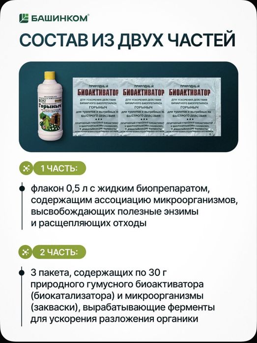 Горыныч для септиков ям и туалетов
