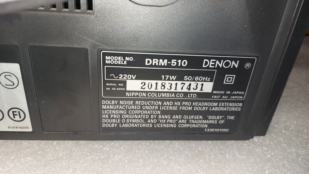 Denon DRM-510 Stereo Cassette Tape Deck