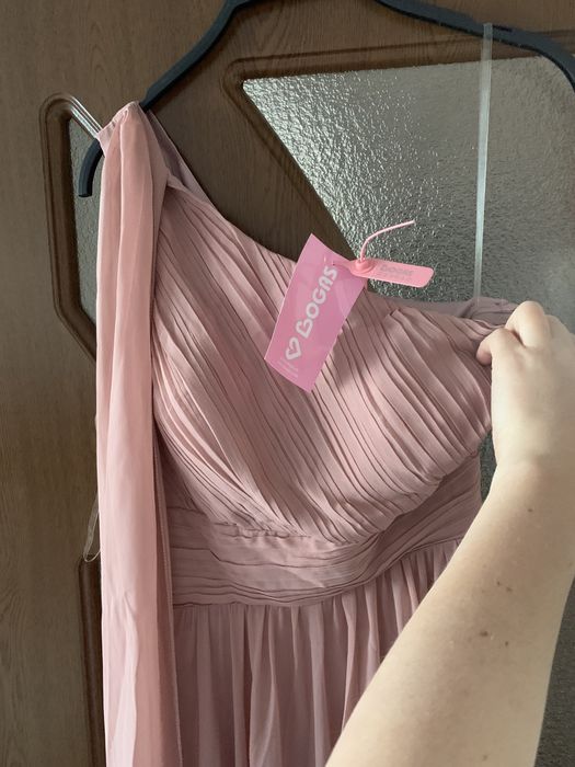 Rochie Bogas marime S roz pudra noua xu eticheta