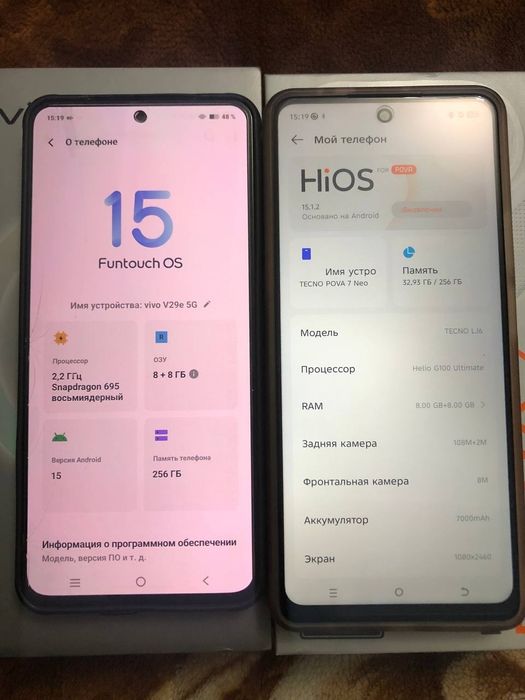 Vivo v29e 5G 8/256.Gb Va Tecno Pova 7 Neo 8/256.Gb Sotiladi