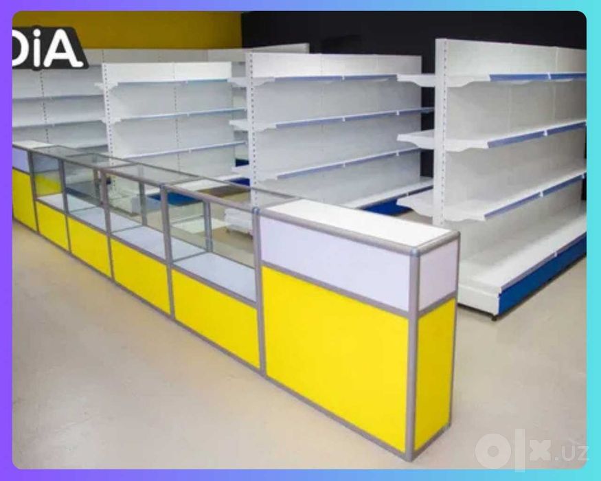 Мetall stellajlar, savdo tokcha, стеллаж для магазина
