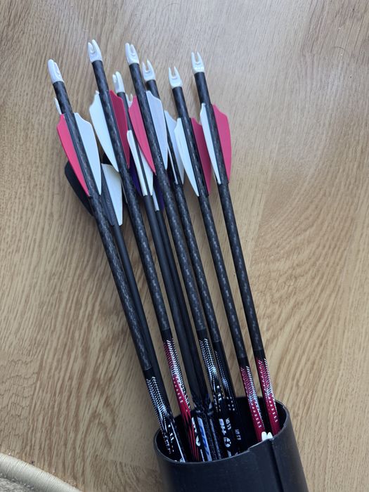 Set complet tir bare bow take down recurve arc crosa lame si diverse accesorii