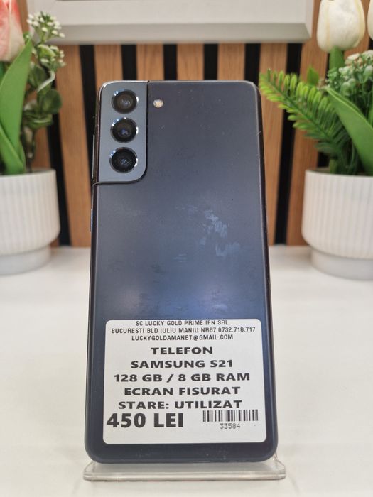 Samsung S21 128GB / 8GB RAM Ecran fisurat Garantie! #33584
