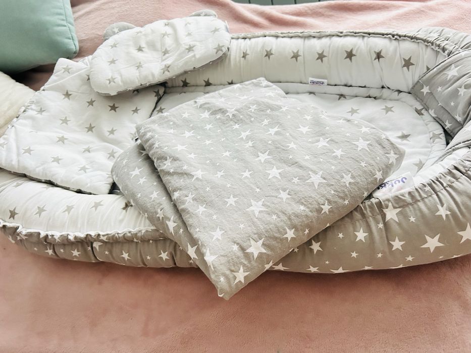 Бебешко гнездо  Grey Stars Комплект от 5 части Comfort