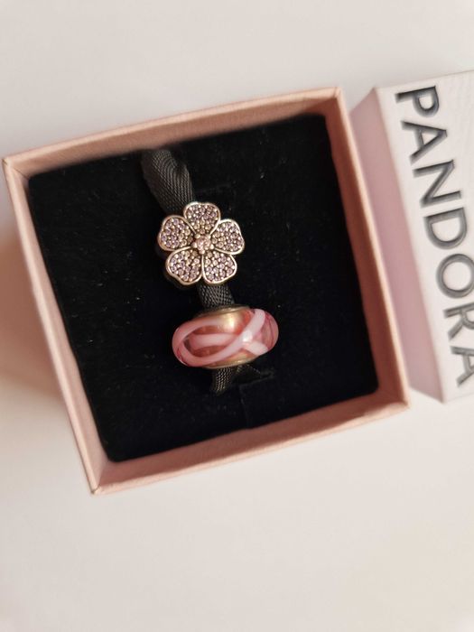 PANDORA Сребърни талисмани за гривна - 2 броя