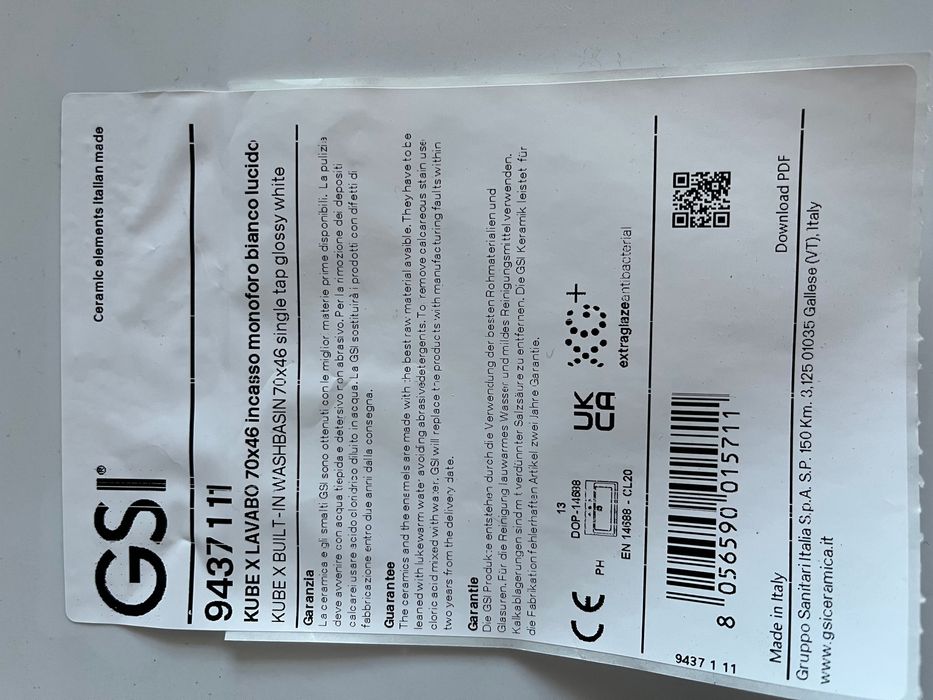 Мивка за баня GSI