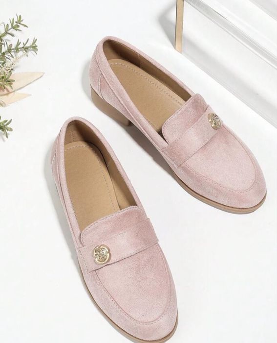 Дамско есенни мокасини бебешко розово