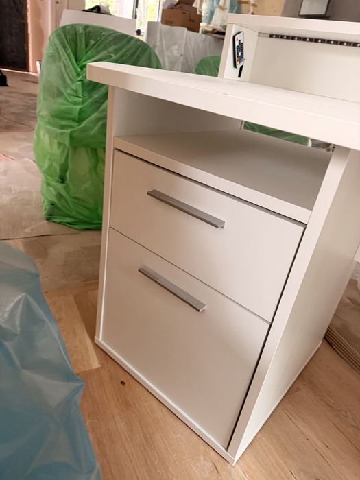 Birou alb Kring MDF cu lumina led
