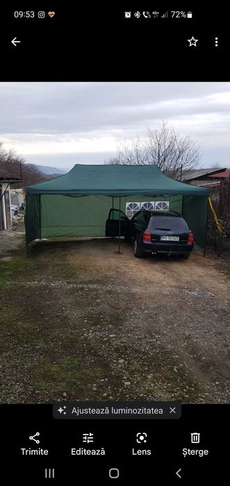 Pavilion cort pliabil 3m / 3m gradina camping Verde, Albastru, Rosu, Alb NOU