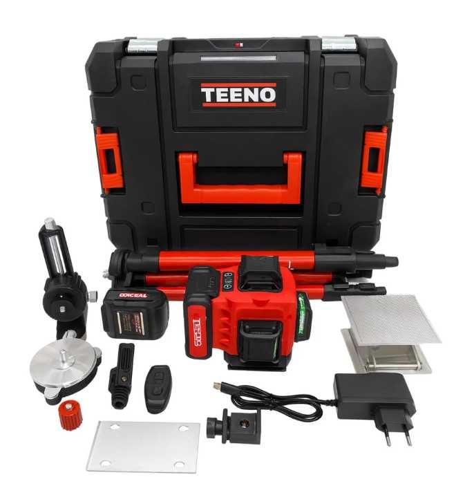 Nivel Laser 4D TEENO 16 Linii 360 cu Trepied si 2 Acumulatori