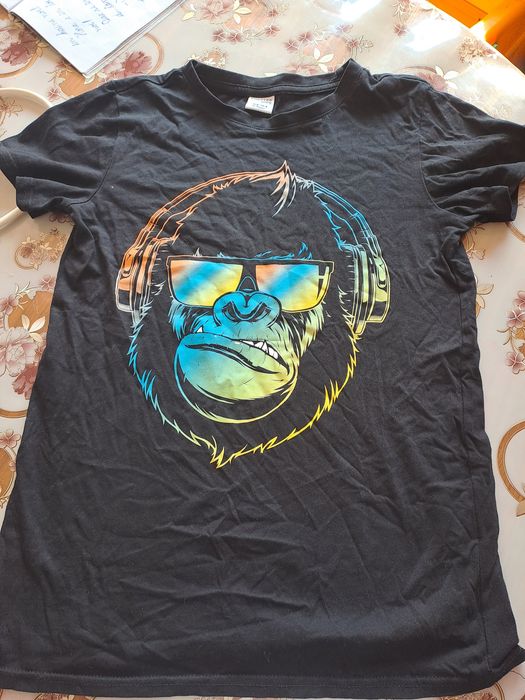 Tricou baieti negru 12-14 ani