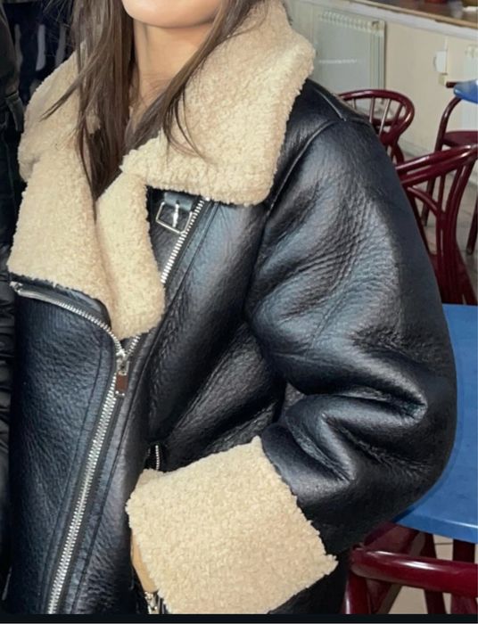 Дубленка авиатор из овчины