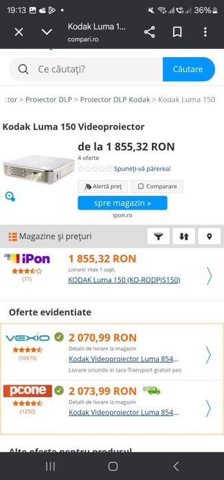 Proiector de buzunar KODAK Luma 150