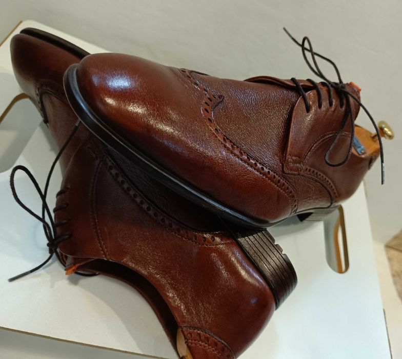 Pantofi derby 42 43 brogue LLOYD piele naturala moale