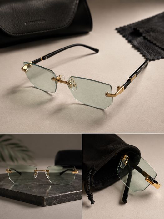 Слънчеви очила rimless в стил cartier