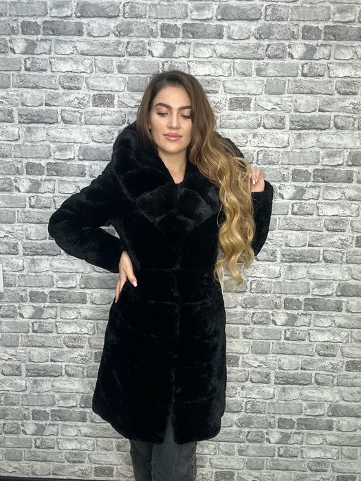 Шуба мутоновая с норкой