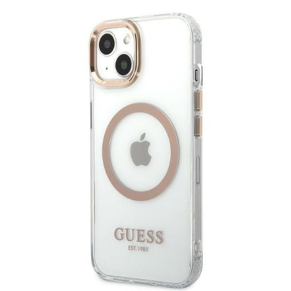 Guess hardcase metal outline magsafe - дизайнерски кейс с magsafe за i