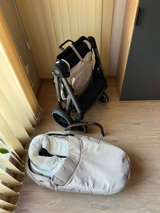 Бебешка количка Cybex Balios S Lux 2025 + кош Cot S Lux Almond Beige