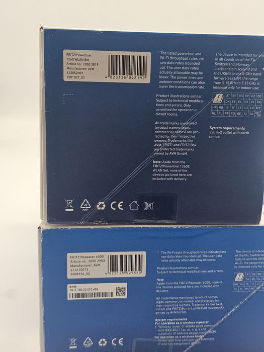 Router portabil AVM FRITZ!Repeater 6000 si  AVM FRITZ!Powerline 1260 WLAN