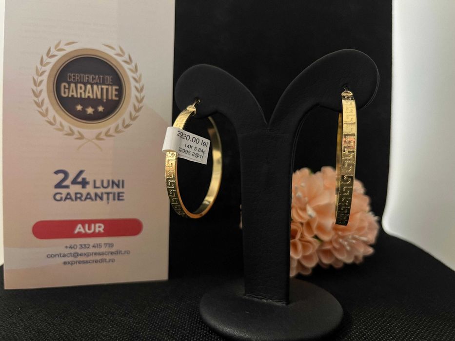 Cercei Aur 14k 5.84g (AG16 Moldova b32995.2)-Garantie 2 ani!