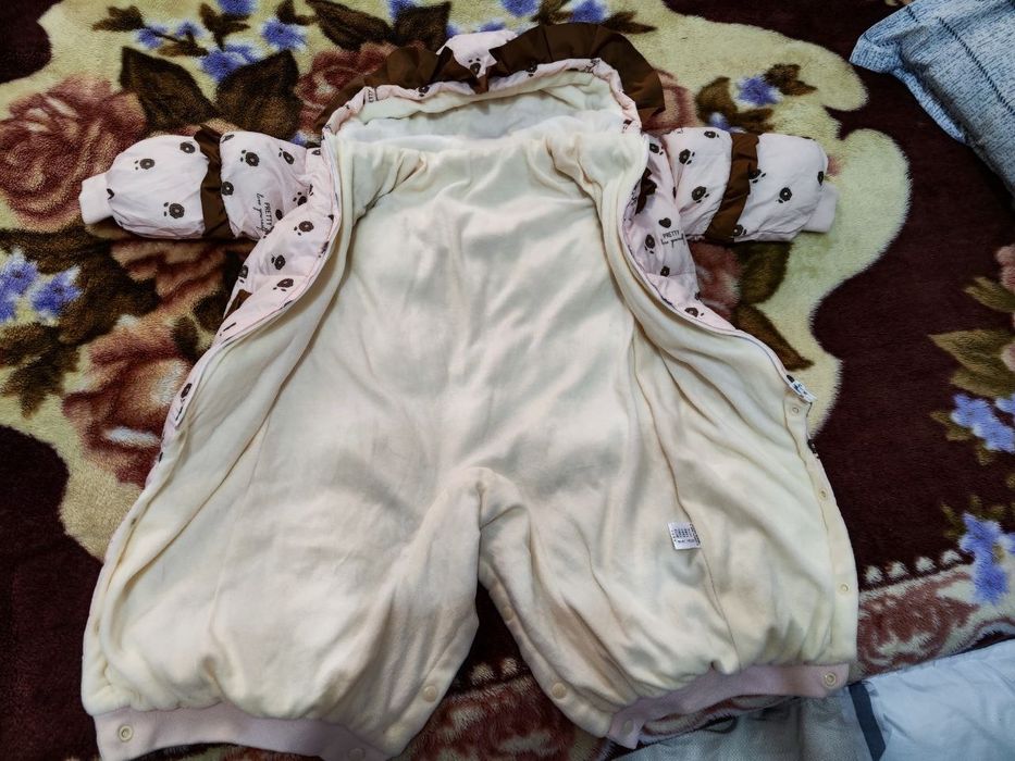 Теплый детский комбинезон