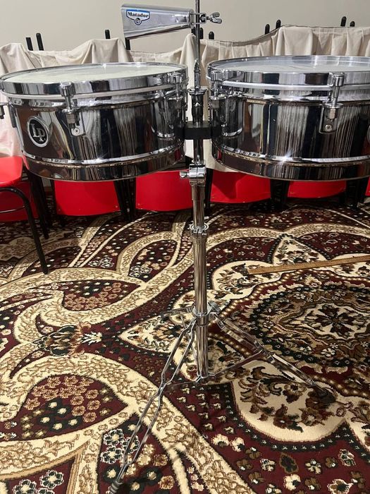 LP Matador Timbal 14” va 15” + Stand + Cowbell – 1 yil ishlatilgan,