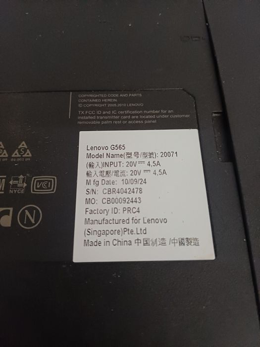 Noutbuk Lenovo G565