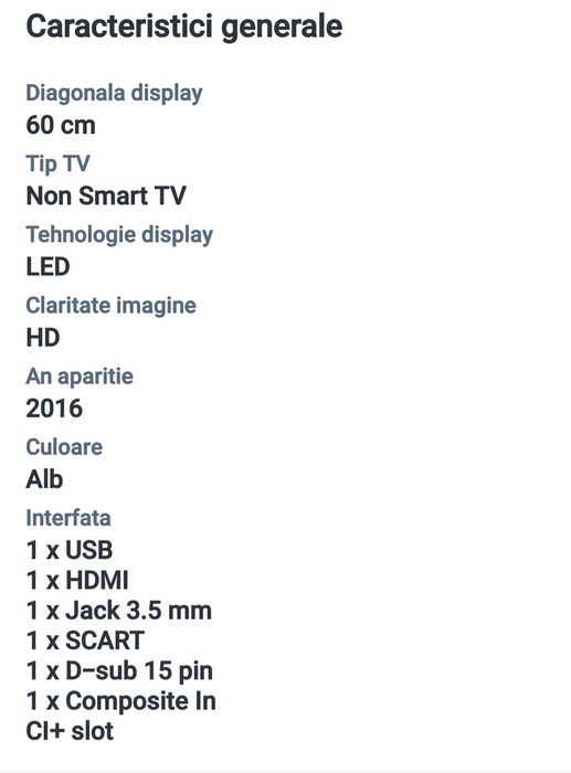Tv Wellington 60cm