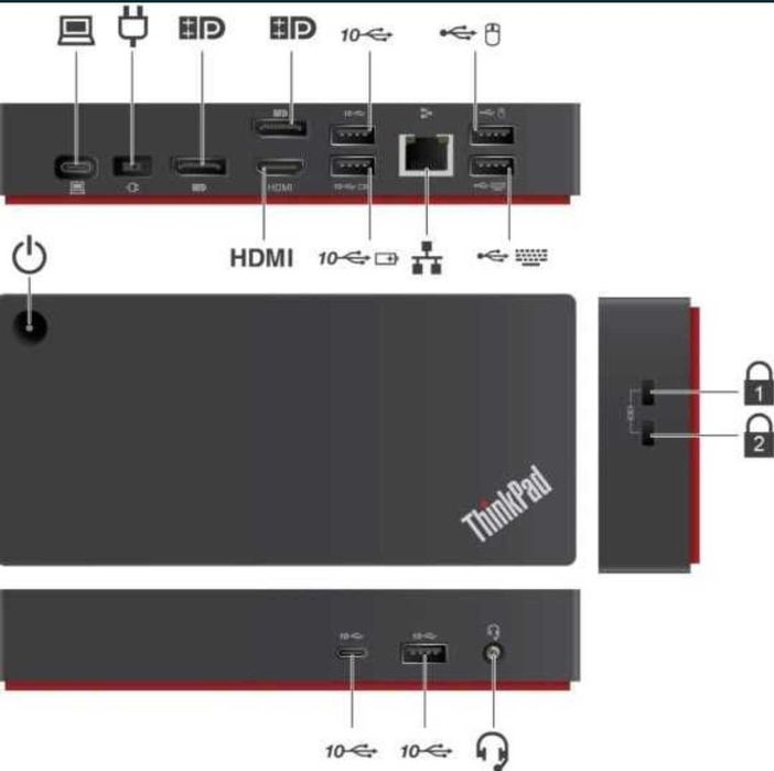 Док-станция Lenovo ThinkPad Universal USB-C Dock (40AY0090EU)