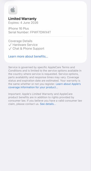НОВ! *ЛИЗИНГ* iPhone 16 Plus 128Gb / White / Starlight / Бял
