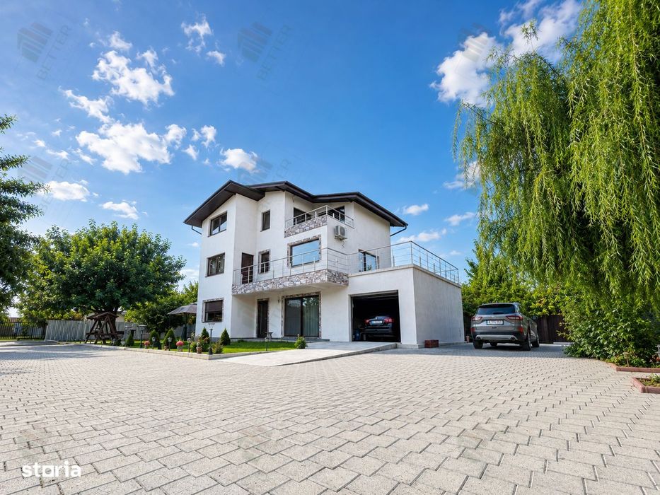 Vilă spațioasă P+1E+M, 5 camere, garaj și teren de 462 mp