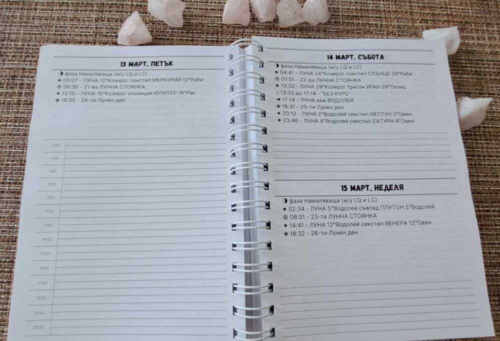ЛУНЕН ДНЕВНИК 2026 - Астрологичен наръчник, Лунен календар