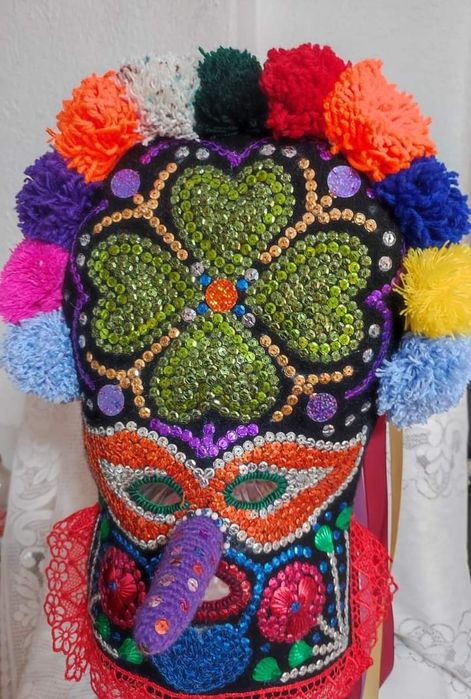 ДЕТСКА кукерска маска, гугла, нова, уникат,ръчна изработка,