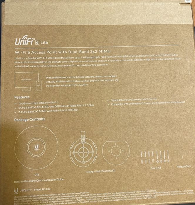 Продам точку  доступа unifi 6 lite