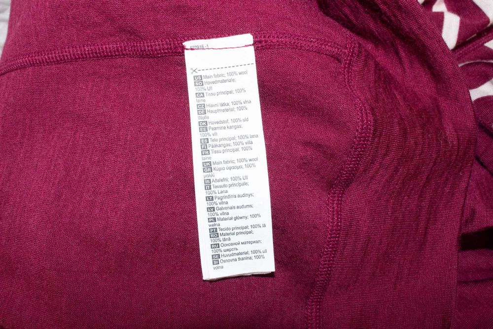 Kari Traa дамска мерино блуза с цип термо бельо от мериносна вълна L