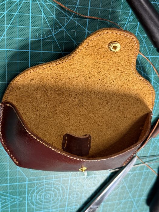 Etui / toc pentru ochelari din piele naturala – handmade, maro