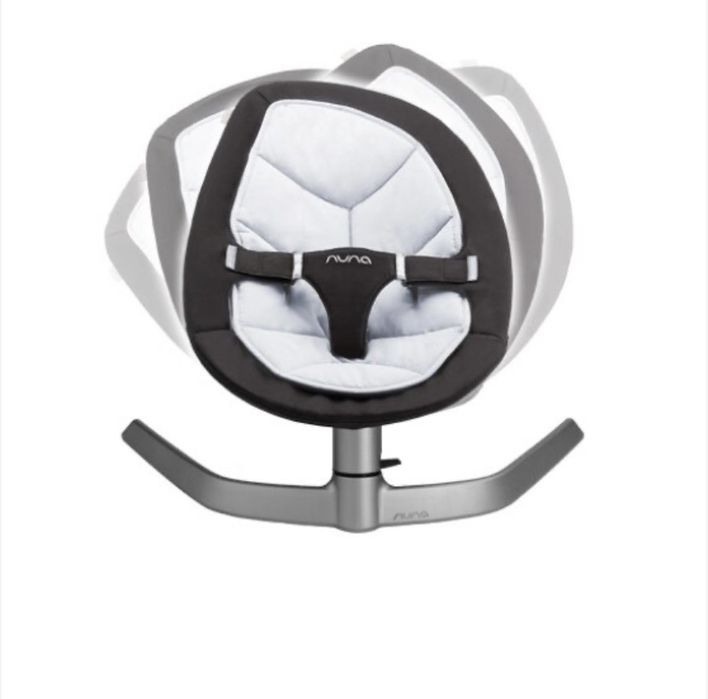 Sezlong balansoar bebelusi ergonomic, potrivit de la nastere si testat pana la 60 kg, NUNA – Leaf Twilight, bumbac organic certificat