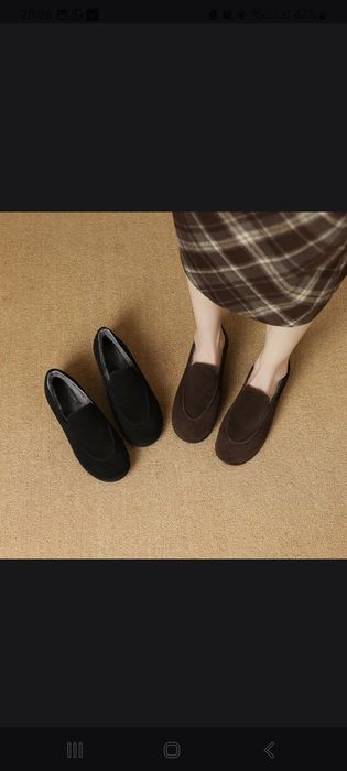 Лоферы черные замшевые