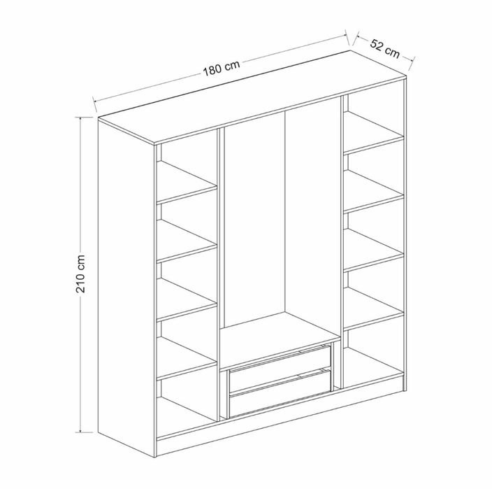 Модерен гардероб със стъклени врати