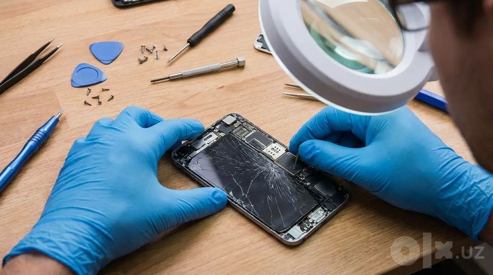 Telefon ekrani , batareykasi , orqa krishka va korpuslar alishtirib