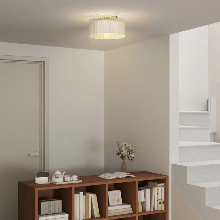 Таванна лампа с акрилен абажур, метална, Цокъл: E27