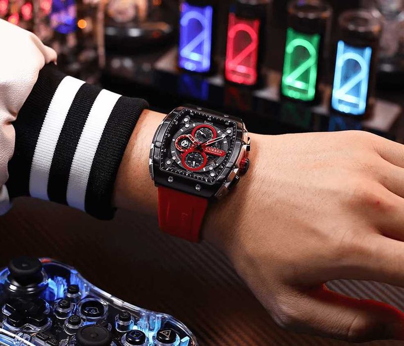 Мъжки часовник CURREN Red + ПОДАРЪК