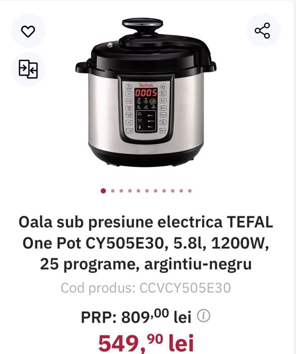 Oală sub presiune, electrică, TEFAL