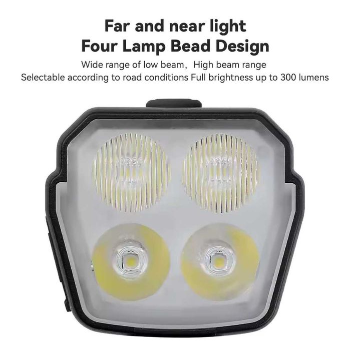 2 в 1 Предна LED светлина JOHORSE с вграден клаксон (300Lum / 120dB)