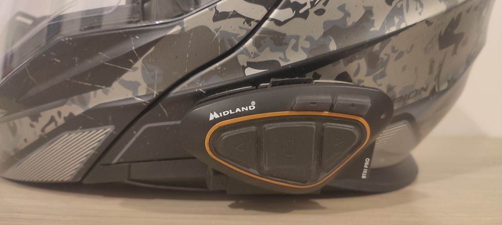 Casca moto flip-up touring/adventure SCORPION ADX-1 + comunicatie Midland BTX1 Pro