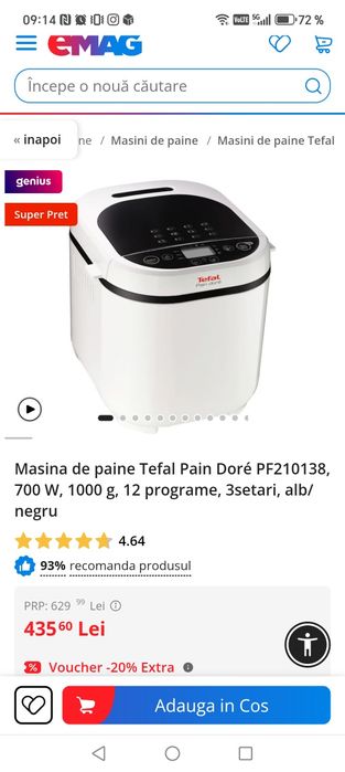 Aparat TEFAL de făcut pâine! Preț 330 lei!