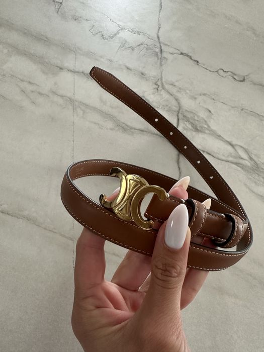 Кафяв колан на Celine