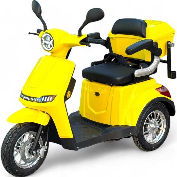 Електрическа триколка FM1 B1 LUX 2025 1500W 60v20ah, неоново жълто